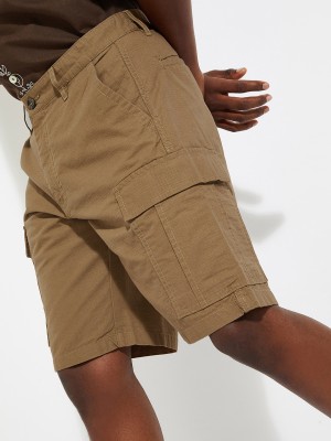 MAX Solid Men Brown Casual Shorts