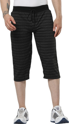 SURYA MAX Printed Men Black Bermuda Shorts