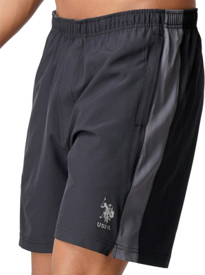 U.S. POLO ASSN. Solid Men Black Basic Shorts