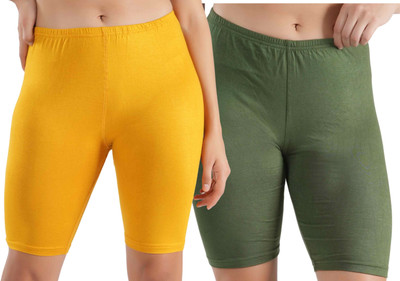 Florafit Solid Women Multicolor Cycling Shorts