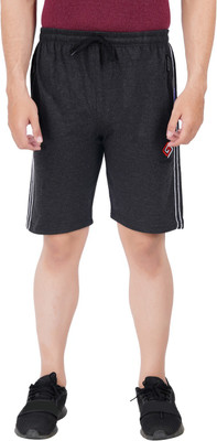 FEEL TRACK Solid Men Black Basic Shorts