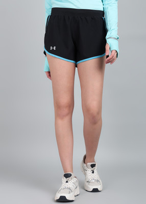 UNDER ARMOUR Color Block Women Black Sports Shorts