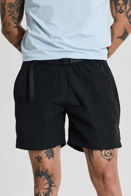 Snitch Solid Men Black Basic Shorts