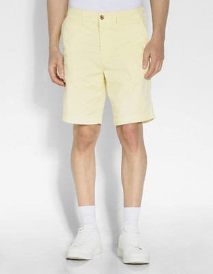 American Eagle Solid Men Yellow Regular Shorts