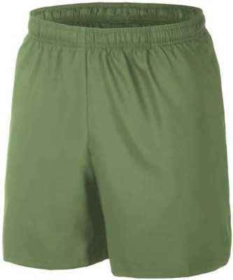 THE BLAZZE Solid Women Green Regular Shorts