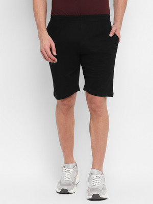 Ap'pulse Solid Men Black Sports Shorts