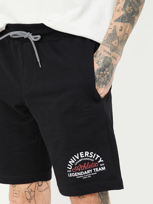 MAX Solid Men Black Casual Shorts