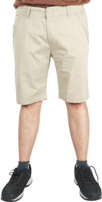 RCS Solid Men White Chino Shorts