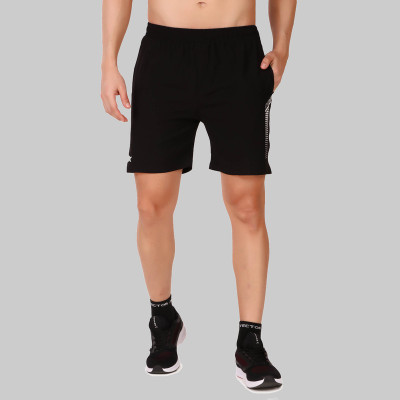 VECTOR X Solid Men Black Sports Shorts