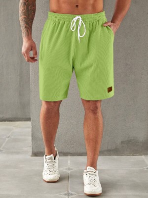 Rajovati Solid Men Green Casual Shorts