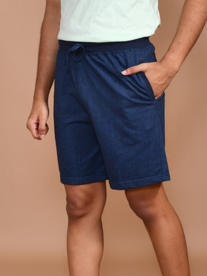 SKYKNIT Solid Men Light Blue Bermuda Shorts