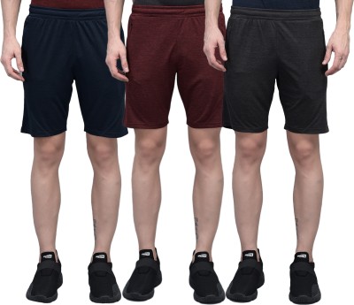 Force NXT Solid Men Red, Blue, Grey Sports Shorts