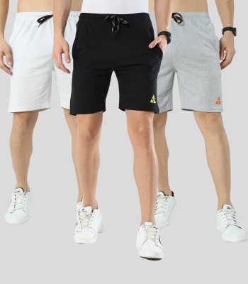 ARDEUR Solid Men White, Black, Grey Casual Shorts