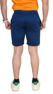 DARSHAN CREATION Solid Men Dark Grey, Light Blue, Dark Blue Regular Shorts