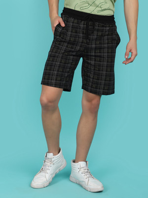 V-MART Printed Men Black, Black Regular Shorts