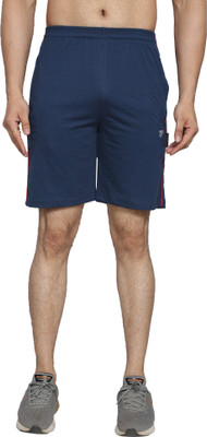 Tf Tex-fro Solid Men Blue Regular Shorts