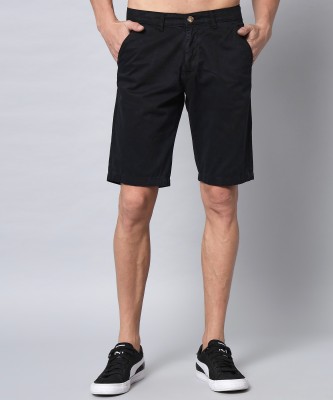 STUDIO NEXX Solid Men Black Chino Shorts