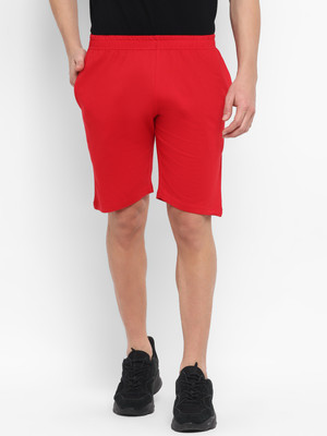 Ap'pulse Solid Men Red Sports Shorts