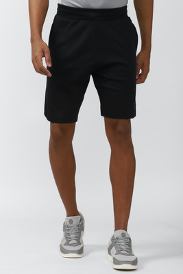 VAN HEUSEN Solid Men Black Regular Shorts