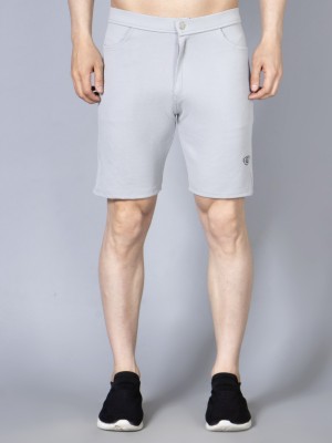 We Perfect Solid Men Grey Casual Shorts