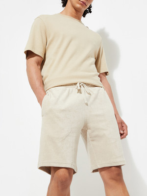 MAX Solid Men Grey Casual Shorts