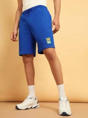 Wrangler Solid Men Blue Basic Shorts