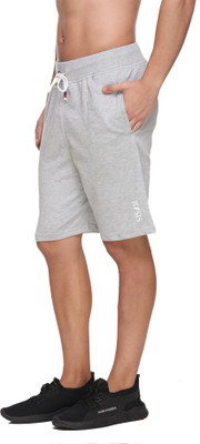 ENOV Solid Men Grey Regular Shorts
