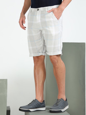 bEEVEE Checkered Men Grey Regular Shorts