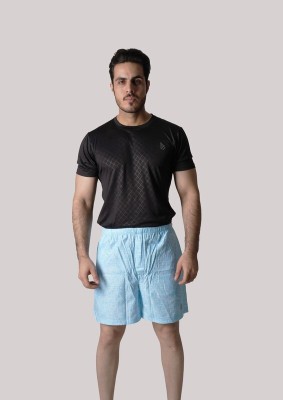 Leanbod Printed Men Blue Regular Shorts