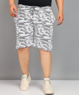 XFOX Printed Men Dark Grey Casual Shorts