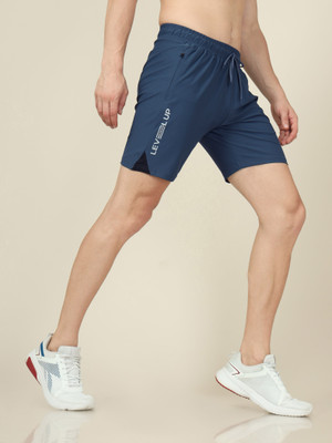 TECHNOSPORT Solid Men Blue Sports Shorts