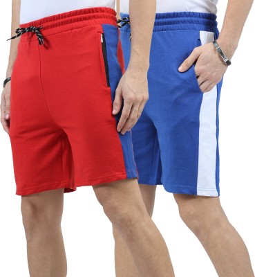 The Spooky Bee Color Block Men Multicolor Regular Shorts