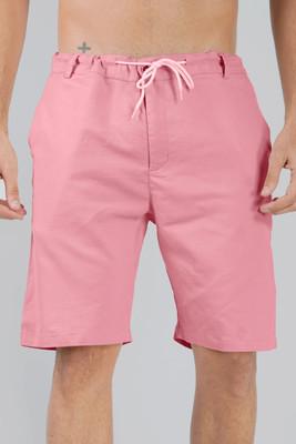 cvc Solid Men Pink Basic Shorts