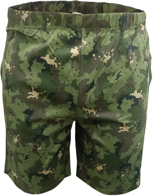 EXPLUSS Printed Men Green Basic Shorts