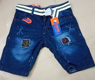 Hyoo Self Design Men Denim Blue Denim Shorts