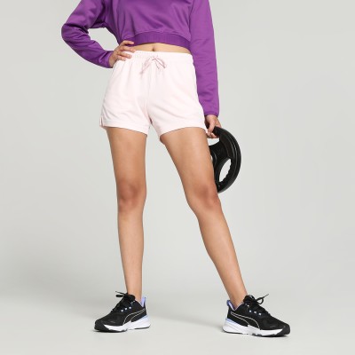 PUMA Solid Women Reversible Pink Sports Shorts