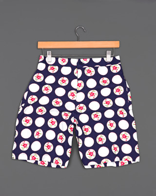 french crown Printed Men White Regular Shorts
