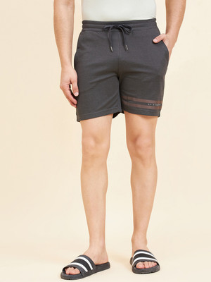 SWEET DREAMS Solid Men Dark Grey Bermuda Shorts