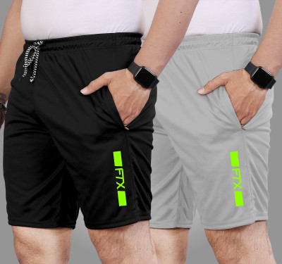 FTX Solid Men Multicolor Sports Shorts