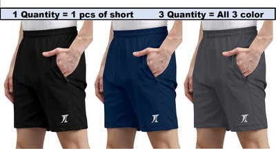 INDICLUB Solid Men Multicolor Regular Shorts