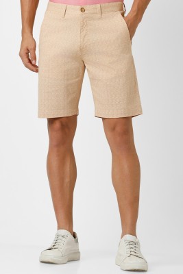 PETER ENGLAND Self Design Men Beige Regular Shorts