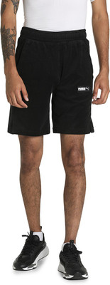 PUMA Solid Men Black Casual Shorts