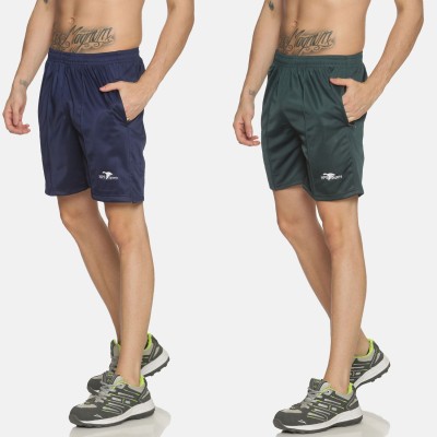 HPS Sports Solid Men Green, Blue Sports Shorts