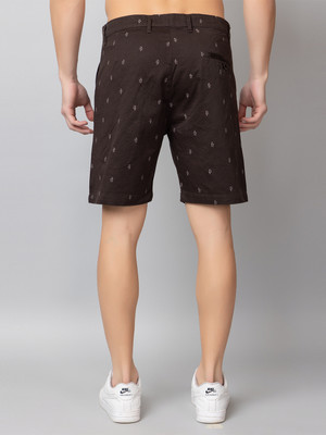 Club York Printed Men Brown Regular Shorts
