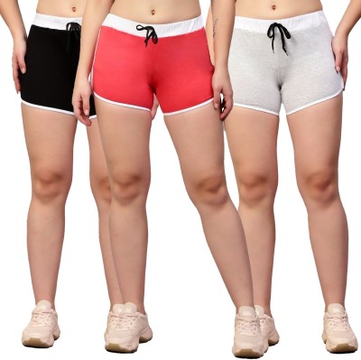 FASHA Solid Women Multicolor Casual Shorts