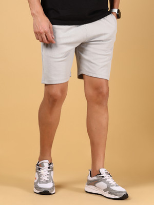 V-MART Solid Men Grey Regular Shorts