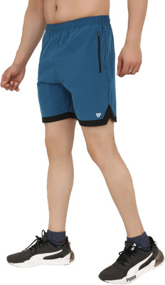 Kyk Solid Men Blue Regular Shorts