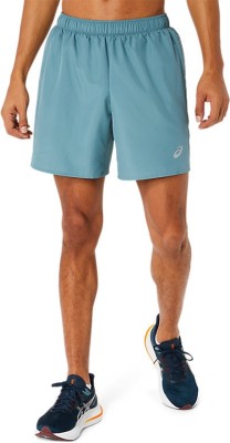 Asics Solid Men Blue Sports Shorts