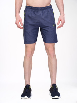 TECHNOSPORT Solid Men Blue Sports Shorts