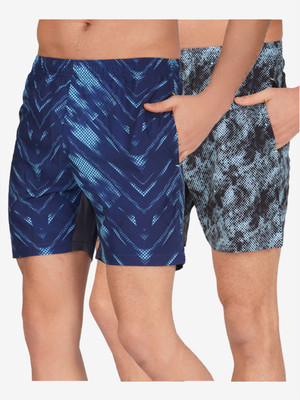 Kyk Printed Men Blue, Grey Board/Swim Shorts